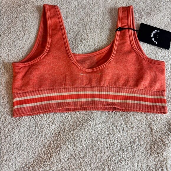 The Up Side Sports Bra Womens Size Small Citrus Marle Seamless Elasticized New - Picture 3 of 9